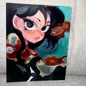 Fish girl (my painting)